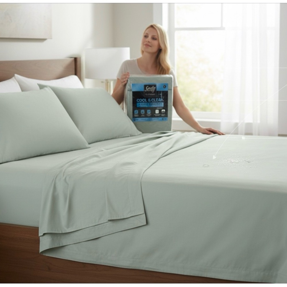 Sealy Cool & Clean 6 Pc King Sheet Set